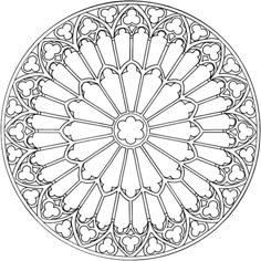 a circular design in black and white