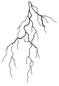 a black and white drawing of a lightning bolt