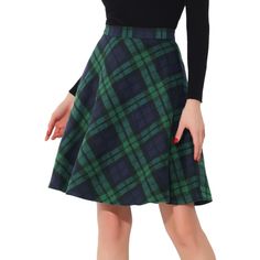 This skirt is timeless thanks to the plaid prints and easy a-line silhouette. Add plaid patterns to your transitional wardrobe with the skirt. It is made to sit high on the waist with an elasticated waistband for a flattering silhouette. Team yours with a chunky knit jumper and Chelsea boots for a versatile work-to-weekend style. You can pair this skirt with boots and overcoats for a warmer outfit. These fashionable clothes for women can not only be worn daily but can also be easily matched as a Green Plaid Skirt, Chunky Knit Jumper, Skirts With Boots, Sleeveless Pullover, Linnet, Weekend Style, Styles Inspiration, Plaid Skirt, Warm Outfits