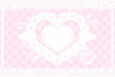 a white heart on a pink background with hearts in the center and an ornate border around it