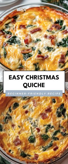 Image for Easy Christmas Quiche Easy Make Ahead Quiche, Christmas Morning Breakfast Casserole Gluten Free, Quiche Crustless Recipes, Christmas Morning Breakfast Quiche Easy Recipes, Quiche Recipes Easy Vegetarian, Make Ahead Quiche Recipes Night, Winter Quiche Recipes, Holiday Quiche Recipes, Christmas Brunch Quiche