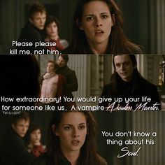 the twilight saga movie scene with an image of edward potter and lily from twilight, which is