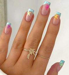 Carribean Nails, Ibiza Nails, Jamaica Nails, Bow Nail Designs, Teen Nails, Beachy Nails, Minimal Nails Art, Builder Gel Nails, Hello Nails