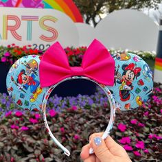 Five Colorful Festival of the Arts Inspired Mouse Ears - Fashion - Plastic Headband, Decorative Trim, Disney Trips, The Arts