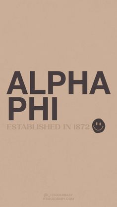 an old poster with the words, alphabet phi established in 1876 on it's side