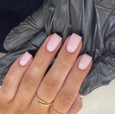 Gel X Nude Nails, Football Nails Acrylic, Baby Pink Nails Short, Milky Pink Nails Gel, Short Baby Pink Nails, Pink Nails Short, Nails Baby Pink, Nails Biab, Biab Nails