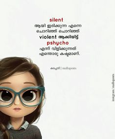 a girl wearing glasses with the words in different languages