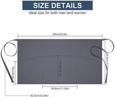 the size and width of a women's purse with measurements for each item in it