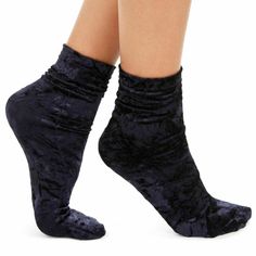 Inc Dark Blue Velvet Slouchy Socks Product Details Crushed Velvet Adds Softness And Trend-Right Style To Your Outfit With These Slouchy Cut-And-Sew Crew Socks From Inc International Concepts. Sock Size 9-11: Fits Shoe Sizes 4-10 Special Features: Cut And Sew Texture: Crushed Velvet Pack Includes: 1 Pair Polyester/Spandex Machine Washable Imported Slouchy Socks, Black Fishnet Tights, Floral Tights, Dark Blue Velvet, Polka Dot Socks, Knit Tights, Footless Tights, Printed Tights, Black Fishnets