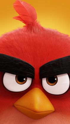 the angry birds character has big eyes