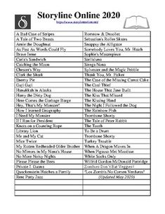 the story line online list is shown in black and white