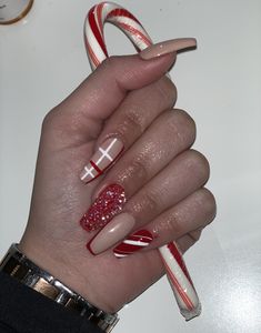 Gel X Nail Designs Christmas, Simple Holiday Nails Acrylic, Holiday Nails Acrylic, Gel X Nail Designs, Fake Nail Ideas, Simple Holiday Nails, Gel Ideas, Bff Christmas, Nail Designs Christmas