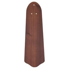 a wooden skateboard with two holes in the middle and one hole at the bottom