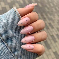 All The Manicure Inspiration You Need For Your Next Appointment - Inspired By This Pink Nail Colors, November Nails, Nails Nailpolish, Almond Shape Nails, Her Nails, Almond Nails Designs, Design Nails, Pink Nail, Design Nail