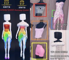 several different types of mannequins are shown