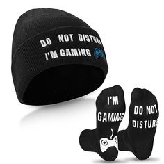 PRICES MAY VARY. Teenage Boys Gifts Ideas: The package contains 1 pair of socks and 1 novelty beanie hat which both coming with phrase "DO NOT DISTURB, I'M GAMING", adding much joy to the game. Wear them for a long time game with comfort and warm on head and feet. Fit Most Beanies: Nice choice for indoor gatherings and outdoor activities, keeping you warm and making chic. The beanies use stretchable materials so that can adapt to various head shapes. It is easy to wear or take off, combines plen Boys Gifts Ideas, Baseball Valentine, Father's Day Games, Stocking Stuffers For Boys, Teenager Gifts, Gifts For Teen Boys, Stocking Cap, Black Beanie, Do Not Disturb