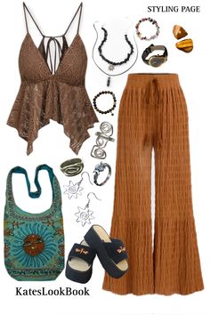 Modern Hippie Outfits, Boho Aesthetic Outfit, Hippie Style Outfits, Boho Hippie Outfits, Boho Chic Outfits Summer, Outfit Boho Chic, Outfit Hippie, Park Outfit, Job Clothes