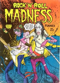 rock'n'roll madness magazine cover with an image of two people playing guitars