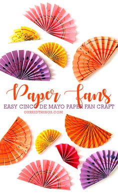 Cinco de Mayo Paper Fan Craft Fiesta Theme Crafts, Fiesta Arts And Crafts, Cinco De Mayo School Ideas, Cinco De Mayo Arts And Crafts For Kids, Around The World Art Preschool, Fiesta Crafts For Toddlers, Hispanic Heritage Crafts Preschool, Mexican Heritage Crafts For Kids, Cinco De Mayo Crafts For Adults