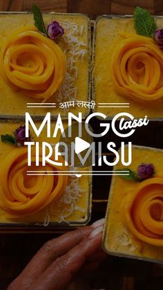 Ronica Rupan on Instagram: "Craving something unique for Diwali? Try this Mango Lassi Tiramisu. Layers of creamy tiramisu soaked in chai and elevated with the refreshing  mango lassi. It’s the best of both worlds, and it’s sure to impress at any gathering! 

@mymanabites #diwali #desserts #mango #mangolassi 

INGREDIENTS:
* 5-6 saffron strands
* 2 tsp warm water
* 8 oz mascarpone cheese, softened
* 1/2 cup Greek yogurt
* 3/4 cup chilled mango puree
* 1.25 cups chilled heavy whipping cream
* 5 Tbsp powdered sugar
* 1.5 tsp cardamom powder
* 2 cups chilled chai with coconut milk
* 1 pack ladyfingers
* 3 ripe mangoes, peeled and sliced for topping
* Optional: crushed freeze-dried mango, mint, rose petals, shredded coconut

PREPARATION:
1. Bloom saffron: Soak saffron strands in 2 tsp warm wate Traditional Tiramisu, Fruit Salad With Pudding, Mango Slices, Fruit Desert, Dried Mango, Mango Pulp, Custard Pudding, Diwali Sweets, Mango Lassi