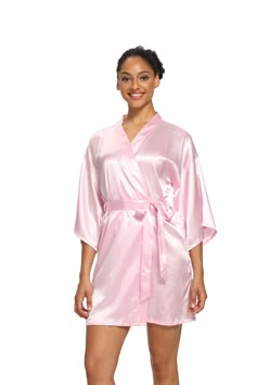 PRICES MAY VARY. Silky robes have seeped into daywear trends in recent seasons.Designed for comfort, versatility and timeless style. Floral print/plain satin robe for women. Light and sleek fabric to accentuate curves; Delicate and gentle on the skin. Featuring kimono V neck,3/4 sleeves, no pockets,elegant pure color soft satin robes for women. Inside ties to secure the robe closed and exterior matching belt to adjust your perfect fit. Hits above knee. Great as daily sleep robes, bridesmaid robe Single Halloween Costumes, Pink Silk Robe, Robes Silk, Satin Bridal Robe, Satin Bridesmaids Robes, Bridesmaid Robes Floral, Robe For Women, Silky Robe, Satin Robes