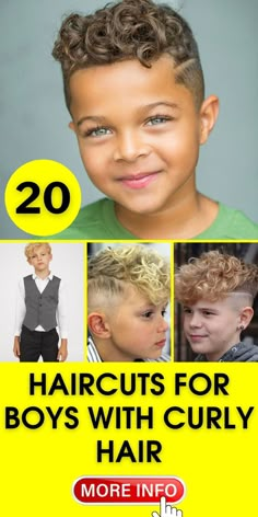 Find the ideal haircut for boys with curly hair with our extensive range of styles. Whether you're seeking a short crop to minimize maintenance or a long, flowing look that embraces natural curls, we've got you covered. These cute haircuts are perfect for any occasion and easy to style. Short Hair For Curly Hair Men, Toddler Boy Cuts For Curly Hair, Haircut For Curly Hair Boy, Boys Hairstyles Curly Hair, Curly Hair Toddler Hairstyles Boy, Haïr Cut For Curly Hair Boy, Haircut For Boys Curly Hair, Curly Hair Haircuts Boys, Curly Hair Fade Boys