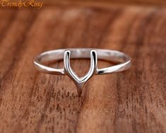 Solid 925 Sterling Silver Lucky Furcula Wishbone Shape Ring ▷Gift Box Included ▷9mm Height ▷Size 4 - 10 Available ▷925 Sterling Silver (not plated or filled) ▷925 Stamp Authenticity https://www.etsy.com/shop/TrendyRing Ring Gift Box, Wishbone Ring, Solid 925 Sterling Silver, Ring Gift, Band Rings, Bones, Jewelry Rings, Gift Box, Size 4