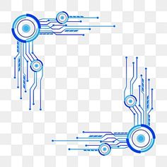 an electronic circuit board with blue lines and circles on it, as well as the letter c