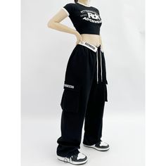 Casual Sports Jazz Hip-Hop Dance Pants Material: 80% Cotton+20% Polyester Style: Hip Hop Size: S, M, L, XL Color: Light Grey, Black, Applicable Season: Spring, Summer  Occasion: Outdoor, Daily, Hip Hop, Jazz, Dance, Hip Hop Sports Pants With Cargo Pockets, Black Sportswear Pants With Cargo Pockets, Black Cargo Joggers Sportswear, Black Cargo Pants For Sportswear, Sports Wide Leg Pants With Cargo Pockets, Baggy Full Length Sports Bottoms, Baggy Full-length Sports Bottoms, Black Hip Hop Sweatpants With Side Pockets, Sports Bottoms With Cargo Pockets And Wide Leg