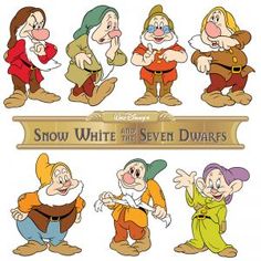 snow white and the seven dwarfs cartoon characters from disney's snow white and the seven dwarfs