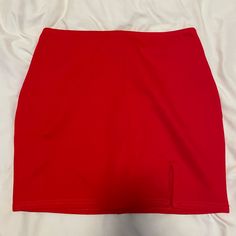 Fashion Nova Red Mini Skirt Size Small Never Worn. Red Stretch Mini Skort, Red Stretch Skort Mini Length, Red Stretch Mini Length Skort, Trendy Fitted Red Mini Skirt, Red Solid Color Summer Skirt, Red Pencil Skirt For Night Out, Red Stretch Mini Skirt Casual, Red Stretch Casual Mini Skirt, Red High Waist Stretch Skort