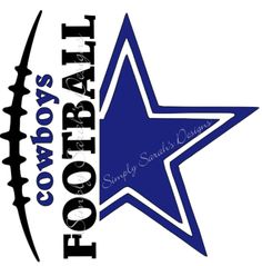 a blue and white star logo with the words, footbalt cowboys on it