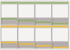 a printable planner with yellow, green and gray stripes on it's side