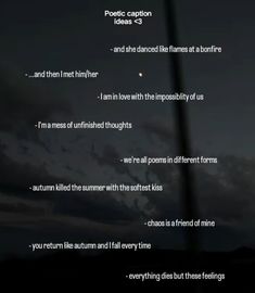 the poem is written in black and white on a dark background with clouds above it