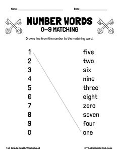 the number words worksheet for kids to practice numbers and counting skills on their own hands