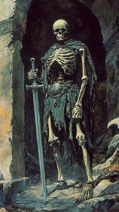 Castlevania Art, Undead Monster, Dungeon Crawl Classics, Pfp Dark, Skeleton Artwork, Dark Souls Artwork, Charlton Comics, 70s Sci Fi Art