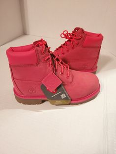 Pink Timberlands Outfit, Pink Timberland Boots Outfit, Pink Timbs, Casual Pink Timberland Boots, Girl Timberlands, Pink Timberland Boots, Tims Boots, Pink Timberlands, Timberland 6 Inch