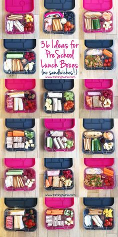 an image of lunch boxes with food in them