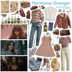 Modern Hermione Granger Outfit, Hermione Granger Summer Outfits, Hermione Granger Aesthetic Outfit, Outfit Mood Board, Hermione Granger Outfits, Hermione Granger Aesthetic, Hogwarts Outfits, Niche Memes, Mood Clothes