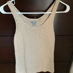 Perfect For Summer Lake Days, Very Light And Cute! Knit Fabric And Oatmeal/Cream In Color! Never Even Worn!!! Perfect Condition!! Beige Knitted Sweater For Vacation, Cozy Beige Knitted Tops, Beige Open Knit Crochet Top, Beige Soft Knit Sweater For Beach, Cozy Cream Knitted Tops, Cozy Beige Open Knit Top, Cozy Beige Beach Sweater, Cream Crochet Knit Top, Cream Cotton Crochet Knitted Top