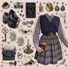 Witch Academia Aesthetic Outfit, Witchy Academia Aesthetic Outfit, Witchy Academia Outfit, Witch Academia Aesthetic, Witchy Aesthetic Outfit, Dark And Light Academia Aesthetic, Witchy Academia, Hipster Aesthetic, Vintage Academia