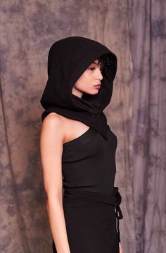 ♥ All my orders ship EXPRESS only >> buy your piece today & have it within 1-3 days upon shipping ♥ This wool hood with a balaclava mask will not only keep you warm in winter but also make you feel more secure while shopping, traveling, or taking a walk. Droplets and dust have little chance of reaching your mouth, hair, or neck. You can also use the hood as a fashion accessory on its own during this year's winter season! ♥ Sizes: One size fits all ♥ Materials Hood is made of wool Face Hooded Reference, Hood Reference, Hooded Woman, Hood Mask, Balaclava Mask, Hood Scarf, Scarf Face Mask, Cool Face, Black Hood