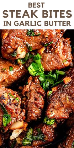 weeknight recipes inspo Butter Steak Bites Recipe, Best Garlic Butter, Steak Appetizers, Garlic Butter Steak Bites, Butter Steak Bites, Flexitarian Recipes, Steak Bites Recipe, Garlic Steak, Beef Steak Recipes