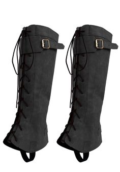 PRICES MAY VARY. Dimensions: Height: 15"/38cm, Calf Circumference:13.4"/34cm - 16.5"/44cm Closure: straps, easy to wear and take off Adjustable Size: Faux leather straps on the side and the bottom elastic band allow you to find the comfortable size Durable Material: Retro boot covers are made of faux leather, which is soft, good elasticity, good toughness, and not easy to get dirty Practical: You can wear Renaissance Leg Covers with pirate/medieval/ren faire/LARP/Hallowen/cosplay outfit and any Pirate Boots, Ren Faire Costume, Boot Covers, Shoe Boot, Steampunk Costume, Fantasy Dress, Cosplay Outfits, Black Nylons, Elastic Band