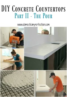 the instructions for how to make concrete countertops