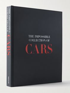 the impossible collection of cars is on display in this black book cover with red lettering