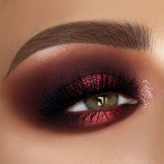 Molten metallics, smokey splendour. Eye Makeup Glitter, Red Makeup, Makijaż Smokey Eye, Latest Makeup, Kesha, Pat Mcgrath, Gorgeous Makeup, Eyeshadow Looks