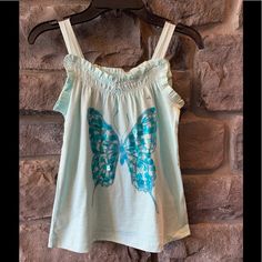 A New Beautiful Girl’s Top Gap Cotton Tops For Summer, Cute Gap Cotton T-shirt, Playful Summer Tops By Gap, Playful Summer Tops From Gap, Playful Gap Tops For Summer, Playful Gap Summer Tops, Green Cotton Tops By Gap, Green Cotton Tops From Gap, Green Cotton Gap Tops