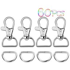 PRICES MAY VARY. QUANTITY – Package comes with 30 pieces heavy duty swivel hooks and 30 pieces D rings. Totally 60 pieces MATERIAL – These snap clips and d rings are made of metal alloy and lead-free for safe and durable use SIZE – The swivel snap is approx.1-5/8” in length and 1” (outside) and 3/4” (inside) in width. The D rings are 1” (outside) and 3/4” (inside) in length and 3mm in thickness MULTIPURPOSE – These keychain set can be used for making handbags, dog collars, straps, cat hammocks, Wallet Craft, Fabric Lanyard, Puppy Harness, Cat Hammock, Webbing Belt, Tool Belt, Keychain Set, Metallic Bag, D Rings