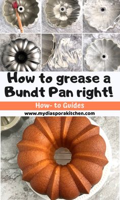 how to grease a bundt pan right before it is baked and then put in the oven